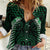 Green Matariki New Zealand Women Casual Shirt Maori Poutama Galaxy Vibes