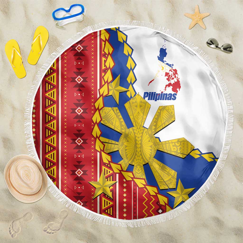 Philippines Independence Day Beach Blanket Pilipinas Sun Stars Igorot Pattern
