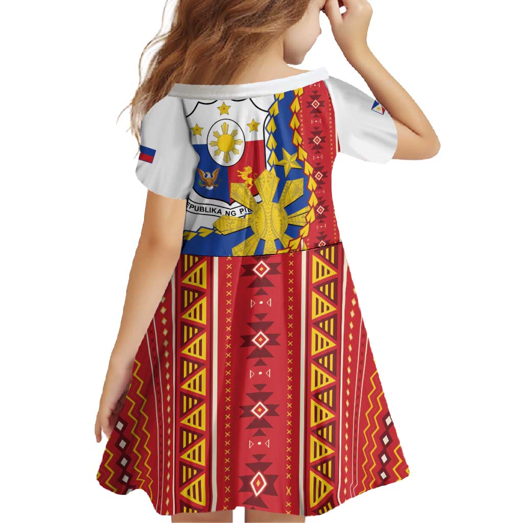 Philippines Independence Day Family Matching Off Shoulder Maxi Dress and Hawaiian Shirt Pilipinas Sun Stars Igorot Pattern