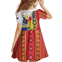 Philippines Independence Day Family Matching Off Shoulder Short Dress and Hawaiian Shirt Pilipinas Sun Stars Igorot Pattern