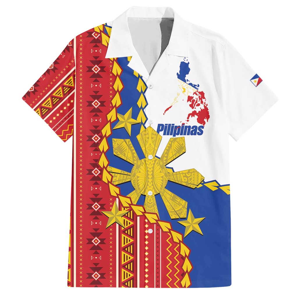 Philippines Independence Day Family Matching Short Sleeve Bodycon Dress and Hawaiian Shirt Pilipinas Sun Stars Igorot Pattern