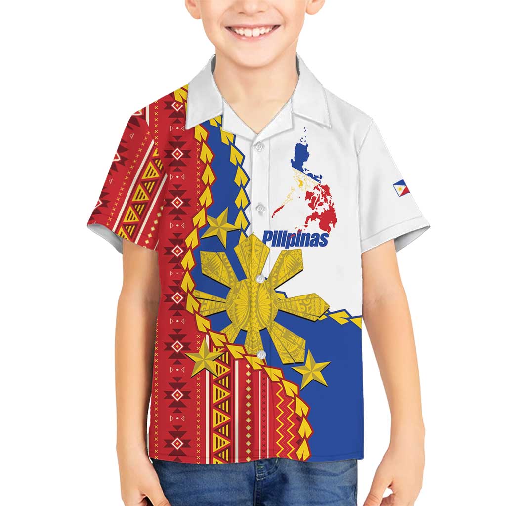Philippines Independence Day Family Matching Tank Maxi Dress and Hawaiian Shirt Pilipinas Sun Stars Igorot Pattern