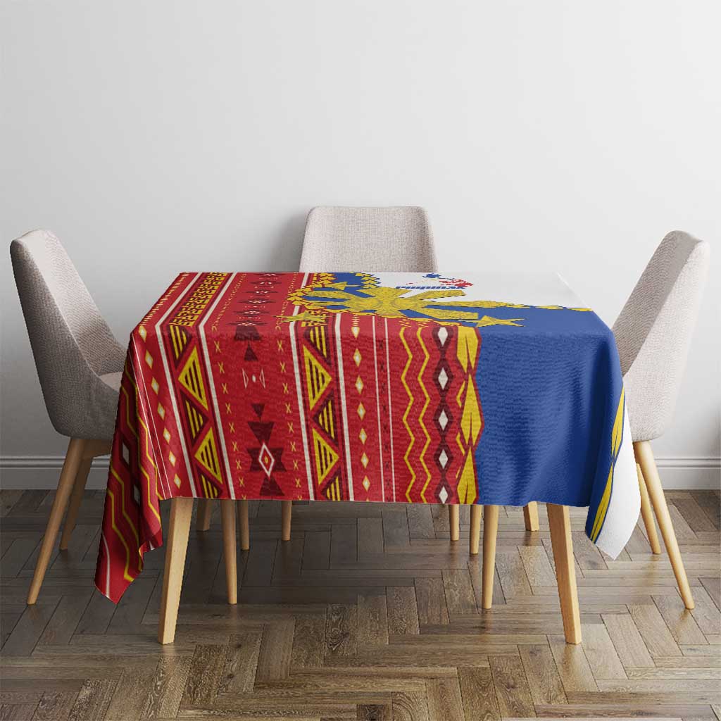 Philippines Independence Day Tablecloth Pilipinas Sun Stars Igorot Pattern