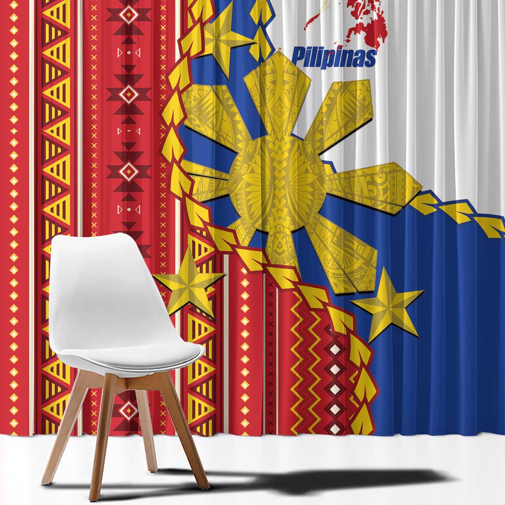 Philippines Independence Day Window Curtain Pilipinas Sun Stars Igorot Pattern