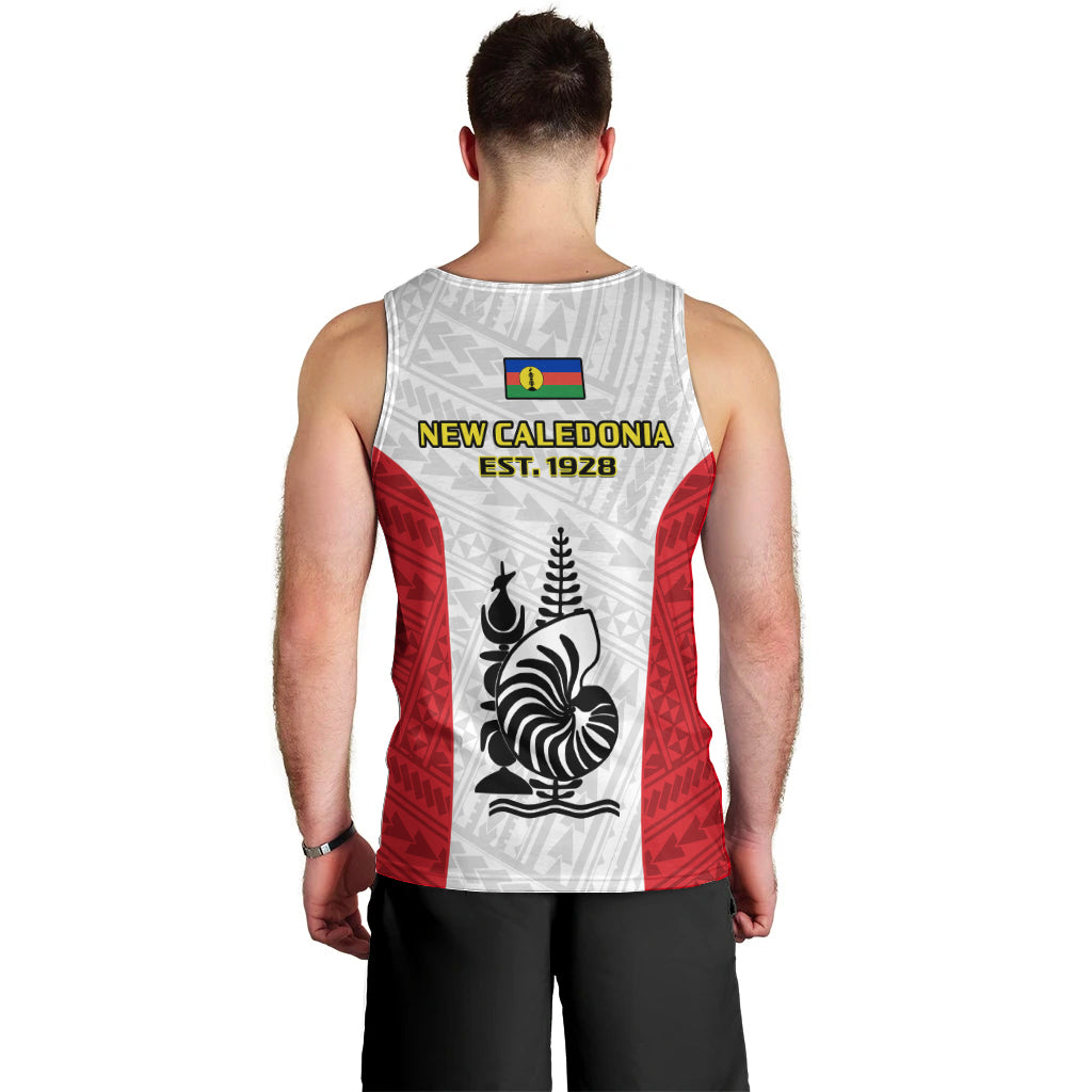 New Caledonia Football Men Tank Top Polynesian Pattern Sporty Style LT14 - Polynesian Pride