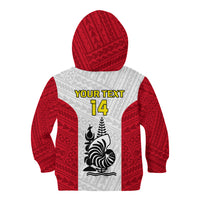 Personalised New Caledonia Football Kid Hoodie Polynesian Pattern Sporty Style LT14 - Polynesian Pride