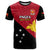 Papua New Guinea Football T Shirt Go PNG Polynesian Pattern Sporty Style LT14 Red - Polynesian Pride