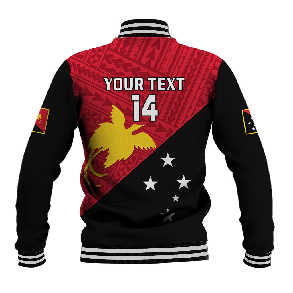 Personalised Papua New Guinea Football Baseball Jacket Go PNG Polynesian Pattern Sporty Style LT14 - Polynesian Pride