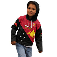 Personalised Papua New Guinea Football Kid Hoodie Go PNG Polynesian Pattern Sporty Style LT14 - Polynesian Pride