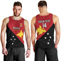 Personalised Papua New Guinea Football Men Tank Top Go PNG Polynesian Pattern Sporty Style LT14 - Polynesian Pride