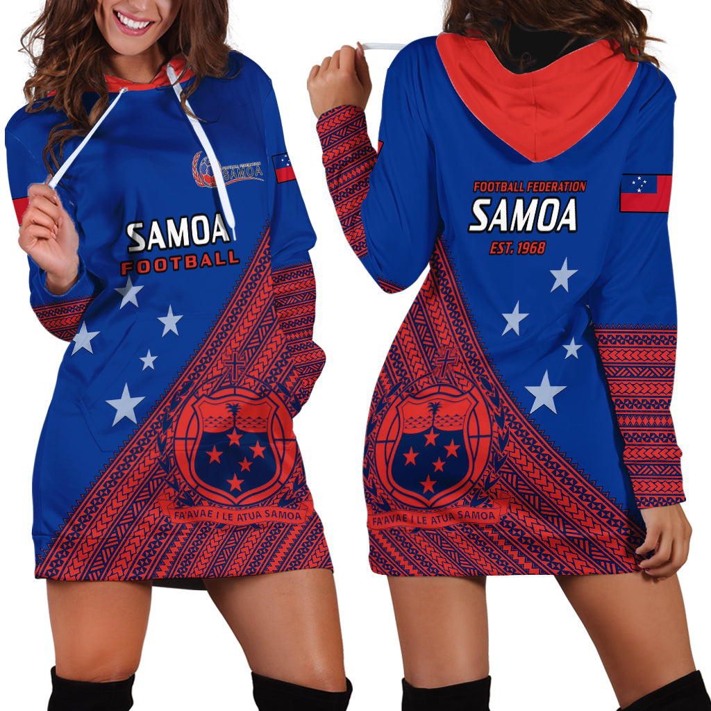 Samoa Football Hoodie Dress Samoan Coat Of Arm Polynesian Sporty Style LT14 - Polynesian Pride