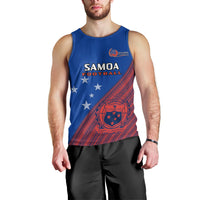 Personalised Samoa Football Men Tank Top Samoan Coat Of Arm Polynesian Sporty Style LT14 - Polynesian Pride