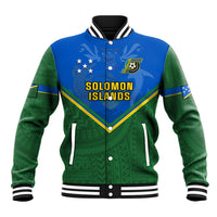Solomon Islands Football Baseball Jacket Polynesian Pattern Sporty Style LT14 Unisex Green - Polynesian Pride