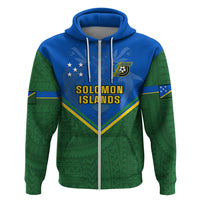 Solomon Islands Football Hoodie Polynesian Pattern Sporty Style LT14 - Polynesian Pride