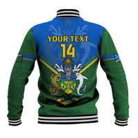 Personalised Solomon Islands Football Baseball Jacket Polynesian Pattern Sporty Style LT14 - Polynesian Pride