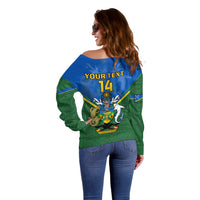 Personalised Solomon Islands Football Off Shoulder Sweater Polynesian Pattern Sporty Style LT14 - Polynesian Pride