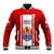 Personalised Tahitian Football Baseball Jacket Tahiti Coat Of Arm Polynesian Sporty Style LT14 Unisex Red - Polynesian Pride