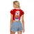 Personalised Tahitian Football Raglan Cropped T Shirt Tahiti Coat Of Arm Polynesian Sporty Style LT14 - Polynesian Pride
