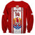 Personalised Tahitian Football Sweatshirt Tahiti Coat Of Arm Polynesian Sporty Style LT14 - Polynesian Pride