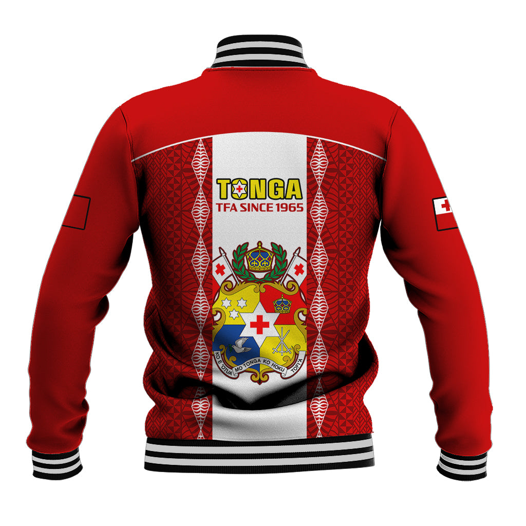 Tonga Football Baseball Jacket Tongan Ngatu Pattern Sporty Style LT14 - Polynesian Pride