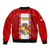 Tonga Football Bomber Jacket Tongan Ngatu Pattern Sporty Style LT14 - Polynesian Pride