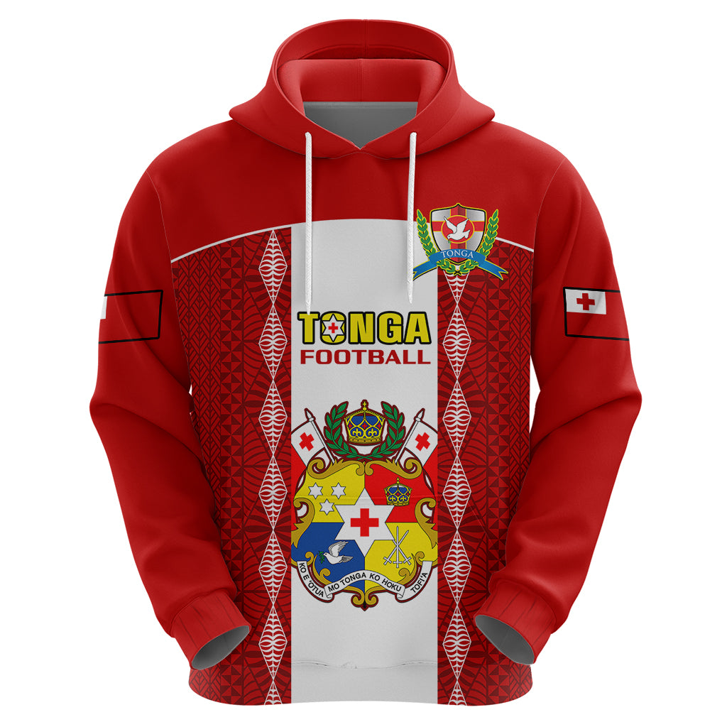 Tonga Football Hoodie Tongan Ngatu Pattern Sporty Style LT14 - Polynesian Pride