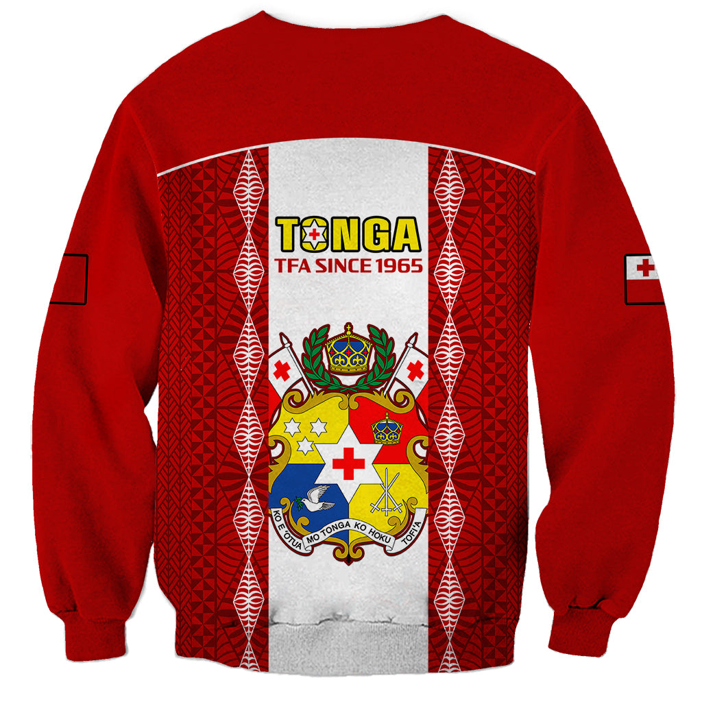 Tonga Football Sweatshirt Tongan Ngatu Pattern Sporty Style LT14 - Polynesian Pride