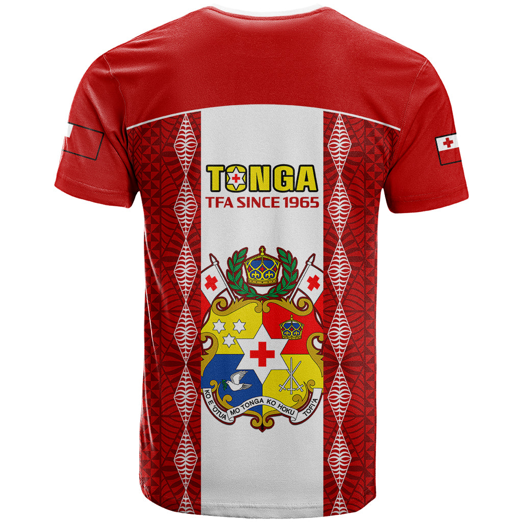 Tonga Football T Shirt Tongan Ngatu Pattern Sporty Style LT14 - Polynesian Pride