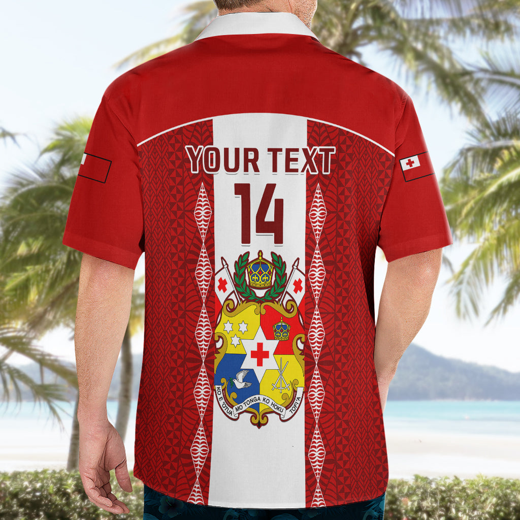 Personalised Tonga Football Hawaiian Shirt Tongan Ngatu Pattern Sporty Style LT14 - Polynesian Pride