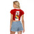 Personalised Tonga Football Raglan Cropped T Shirt Tongan Ngatu Pattern Sporty Style LT14 - Polynesian Pride