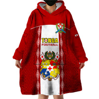 Personalised Tonga Football Wearable Blanket Hoodie Tongan Ngatu Pattern Sporty Style LT14 - Polynesian Pride