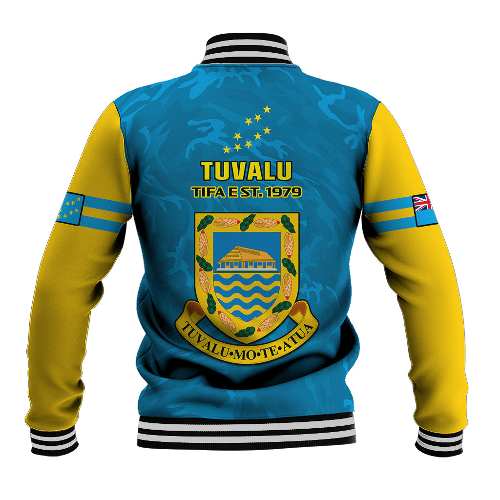 Tuvalu Islands Football Baseball Jacket Polynesian Pattern Sporty Style LT14 - Polynesian Pride