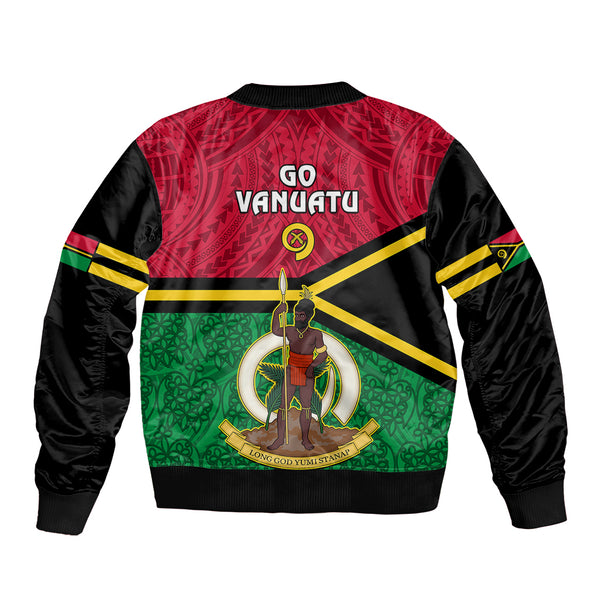 Vanuatu Bomber Jacket Coat Of Arms Tree Coconut main image 1