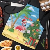 Flamingo Hawaii Summer Christmas Personalized Apron Mele Kalikimaka Beachy Vibes
