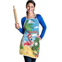 Flamingo Hawaii Summer Christmas Personalized Apron Mele Kalikimaka Beachy Vibes