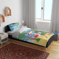 Flamingo Hawaii Summer Christmas Personalized Bedding Set Mele Kalikimaka Beachy Vibes