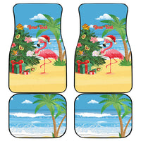 Flamingo Hawaii Summer Christmas Personalized Car Mats Mele Kalikimaka Beachy Vibes