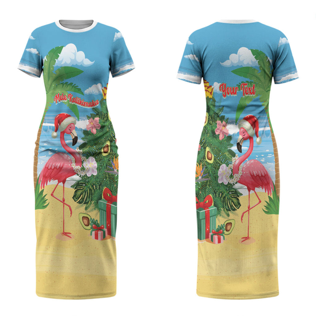 Flamingo Hawaii Summer Christmas Personalized Couples Matching Short Sleeve Bodycon Dress and Hawaiian Shirt Mele Kalikimaka Beachy Vibes LT14 - Polynesian Pride