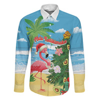 Flamingo Hawaii Summer Christmas Personalized Family Matching Summer Maxi Dress and Hawaiian Shirt Mele Kalikimaka Beachy Vibes