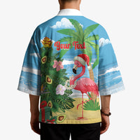 Flamingo Hawaii Summer Christmas Personalized Kimono Mele Kalikimaka Beachy Vibes