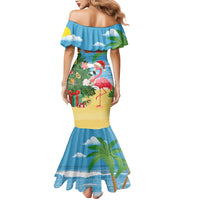 Flamingo Hawaii Summer Christmas Personalized Mermaid Dress Mele Kalikimaka Beachy Vibes