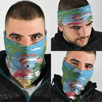 Flamingo Hawaii Summer Christmas Personalized Neck Gaiter Mele Kalikimaka Beachy Vibes