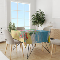 Flamingo Hawaii Summer Christmas Personalized Tablecloth Mele Kalikimaka Beachy Vibes