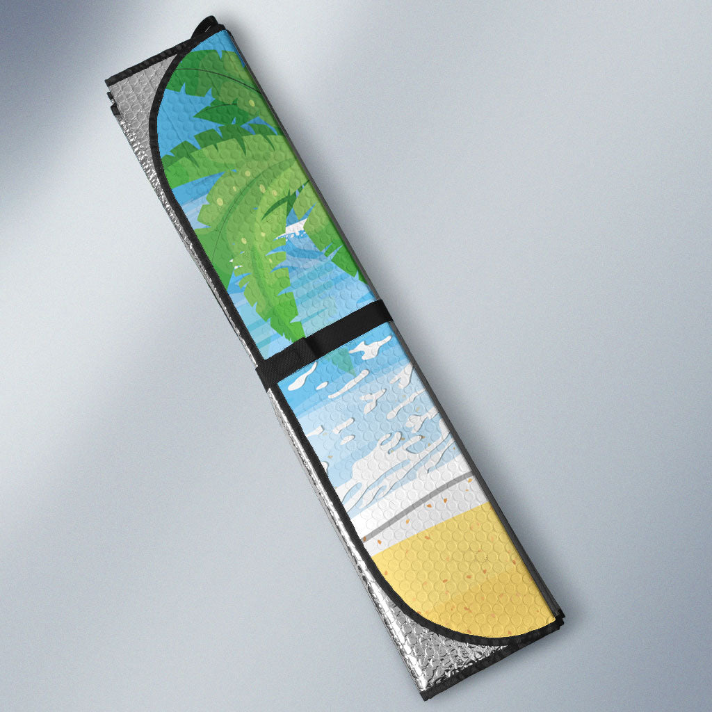 Chilling Parrot Hawaii Summer Christmas Personalized Auto Sun Shade It's 5 O'Clock Somewhere Beachy Vibes