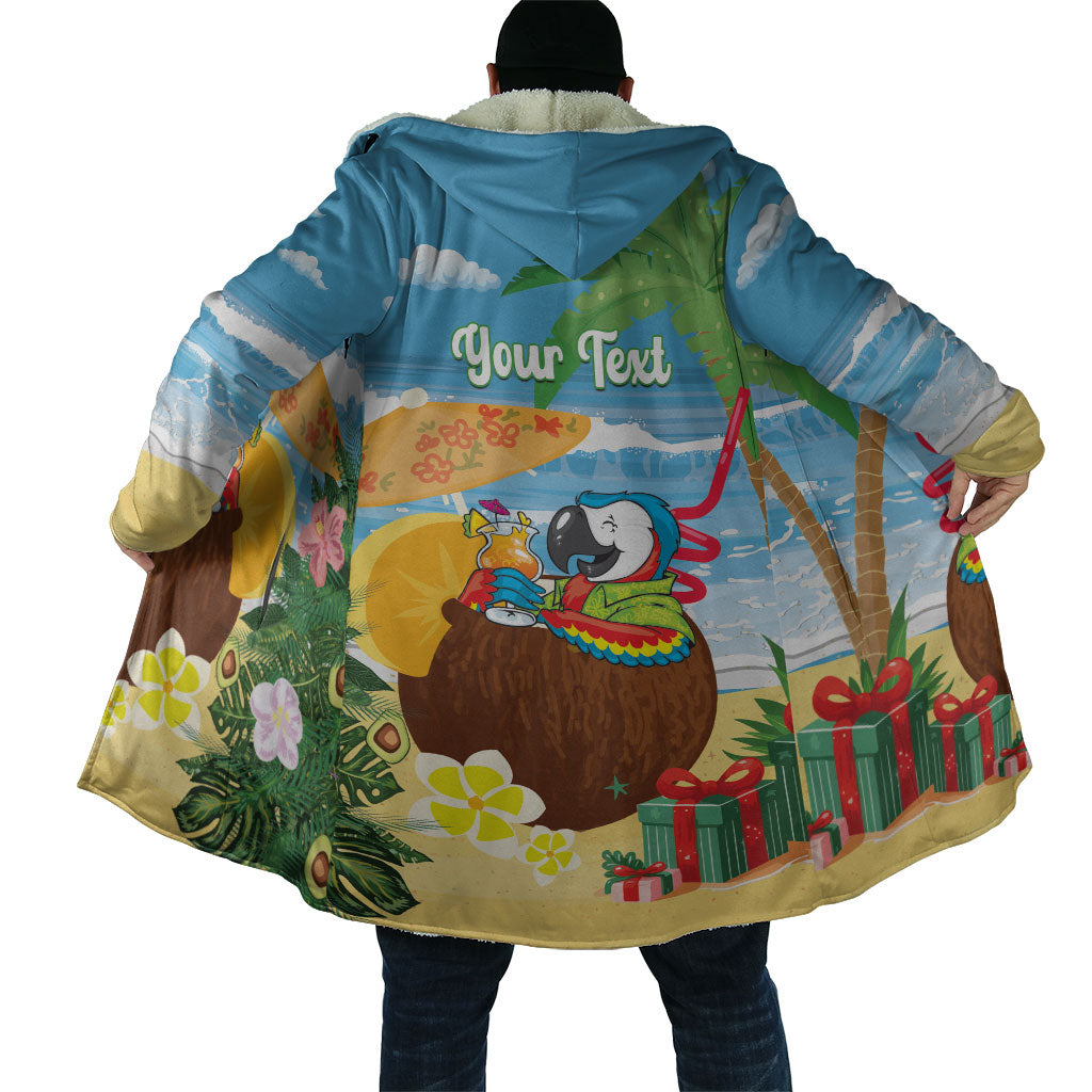 Chilling Parrot Hawaii Summer Christmas Personalized Cloak It's 5 O'Clock Somewhere Beachy Vibes