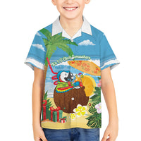 Chilling Parrot Hawaii Summer Christmas Personalized Family Matching Off Shoulder Maxi Dress and Hawaiian Shirt It's 5 O'Clock Somewhere Beachy Vibes
