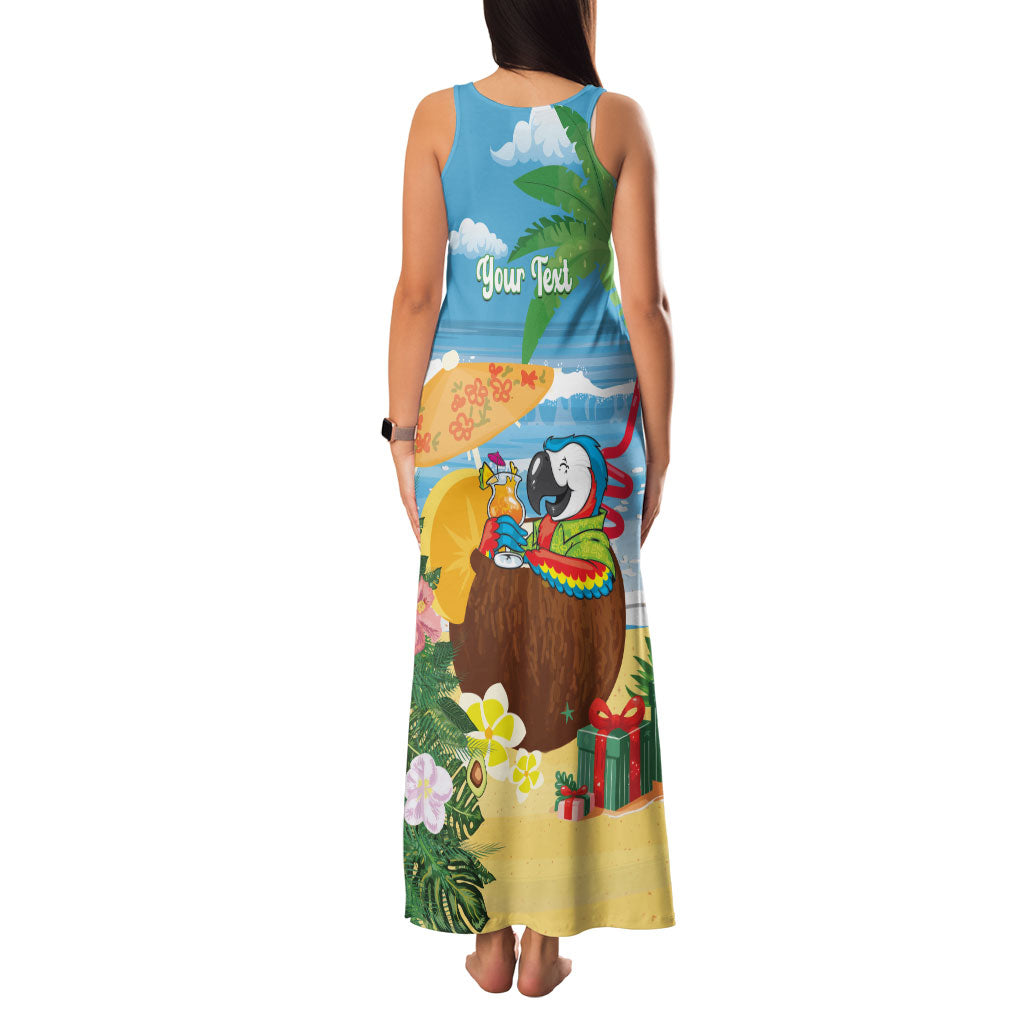 Chilling Parrot Hawaii Summer Christmas Personalized Family Matching Tank Maxi Dress and Hawaiian Shirt It's 5 O'Clock Somewhere Beachy Vibes