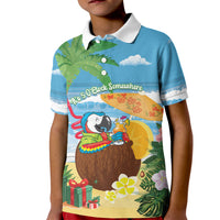 Chilling Parrot Hawaii Summer Christmas Personalized Kid Polo Shirt It's 5 O'Clock Somewhere Beachy Vibes
