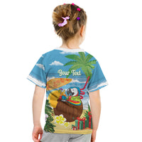 Chilling Parrot Hawaii Summer Christmas Personalized Kid T Shirt It's 5 O'Clock Somewhere Beachy Vibes