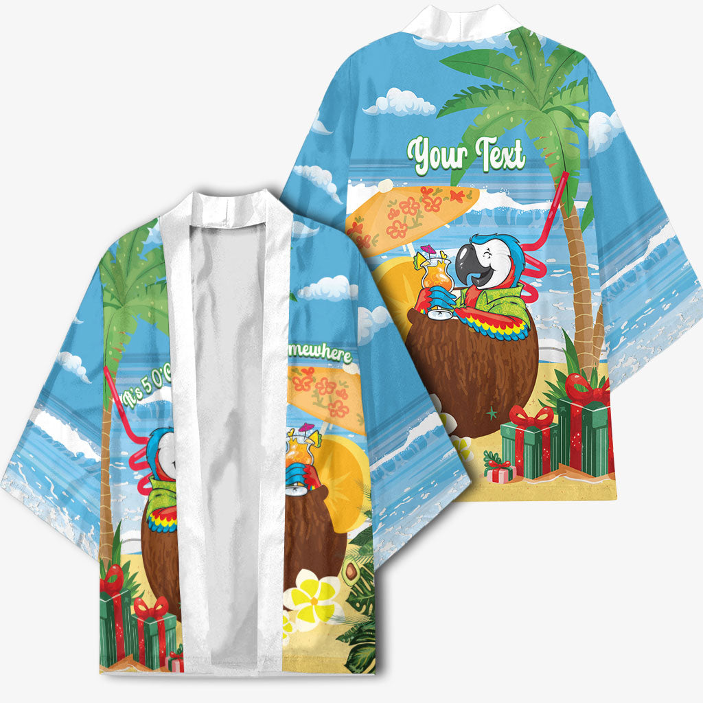 Chilling Parrot Hawaii Summer Christmas Personalized Kimono It's 5 O'Clock Somewhere Beachy Vibes